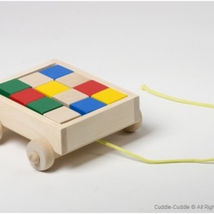 Wooden Pull Toy-Cart with blocks 1