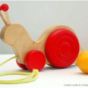 Wooden Pull Toy-Snail