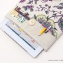 Linen iPad case-Flowers