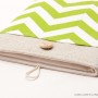Linen iPad case-Green ornament4