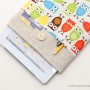 Linen iPad case-Owls1