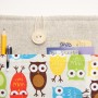 Linen iPad case-Owls2