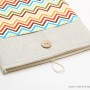 MacBook linen case-Colorful lines