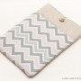 MacBook linen case-Grey and Pink3