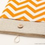 MacBook linen case-Orange ornament