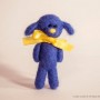 Puppy felt brooch-Blue4