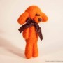 Puppy felt brooch-Orange3