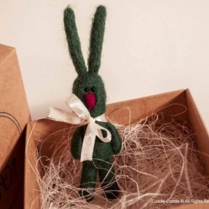 Rabbit brooch-Green1