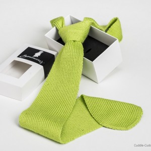 Luxury Knitted Tie-Salad Green